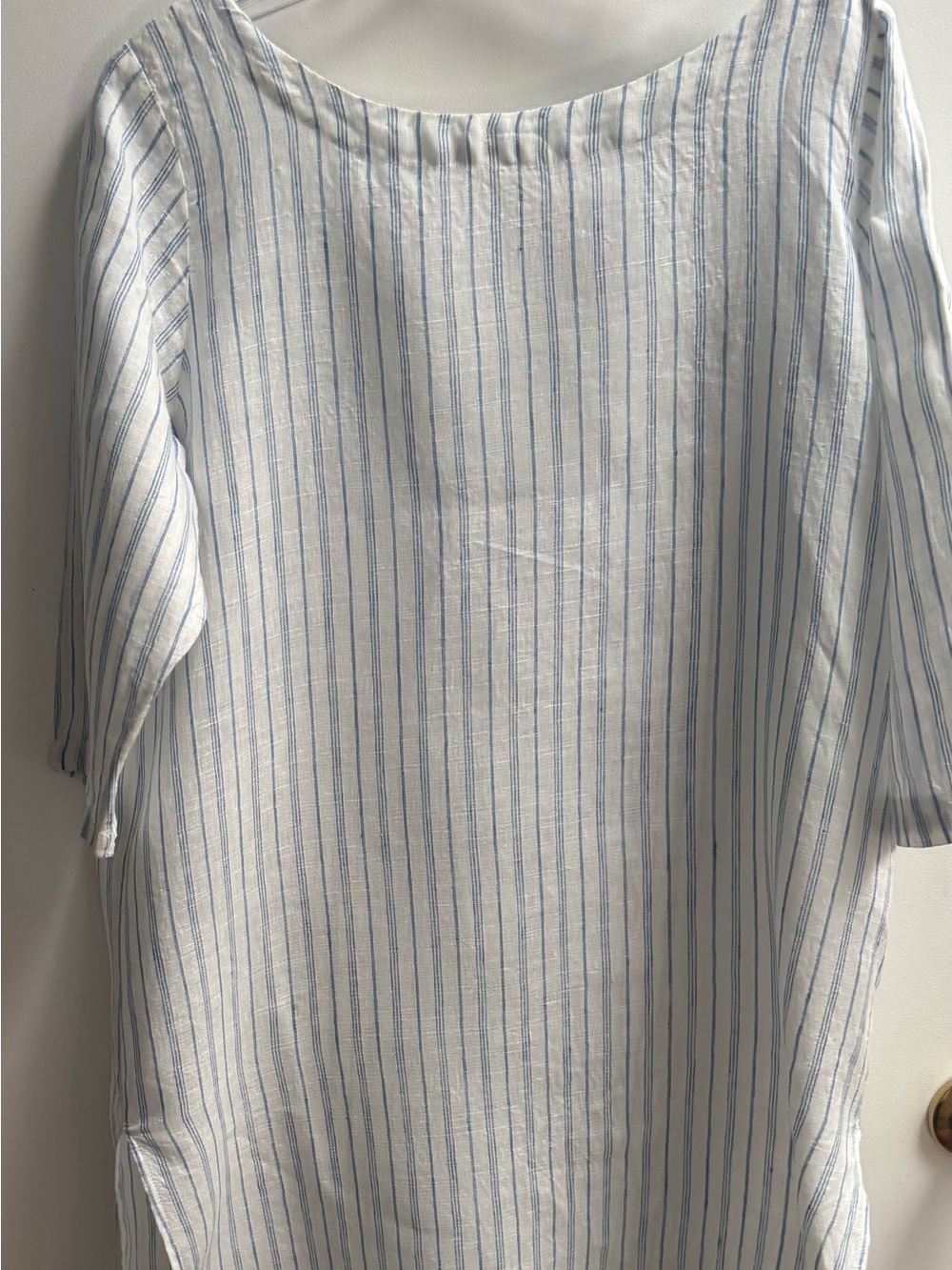 CP Shades Blue & White Linen Dress Size M